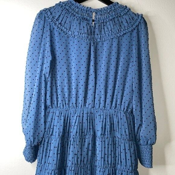 SANDRO Gwen Polka-Dot Ruffled Dress Womens Size 40 US (Large) - Picture 10 of 13